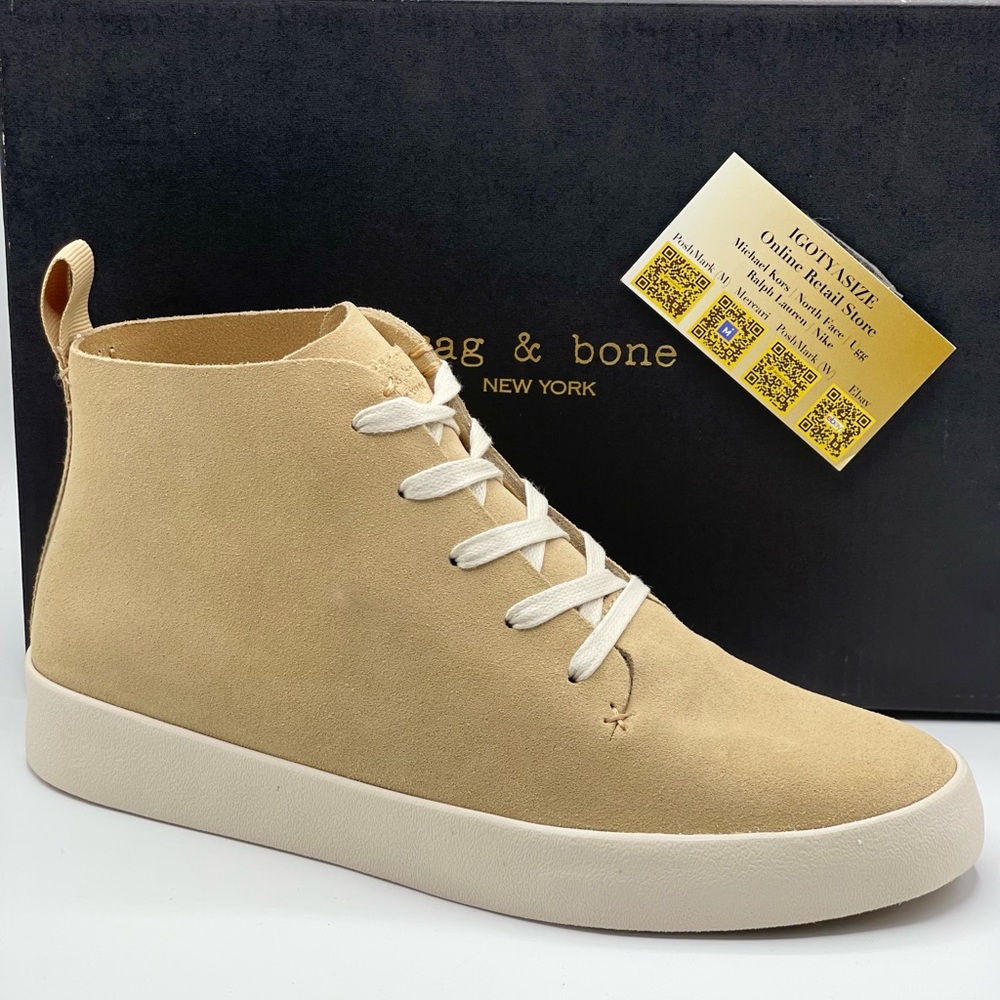 Rag‎ & Bone RB Slim Mid Beige Suede Sneaker